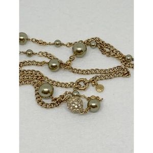 J. Crew Jewelry - J. Crew Pearl & Rhinestone Gold Chain Necklace J. Crew Jewelry - J. Crew Pearl & Rhinestone Gold Chain Necklace